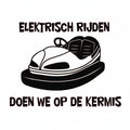 Sticker - Electrisch rijden doen we op de kermis - Zwart