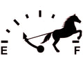 Autostickers
Grappige Tankdop Sticker - Paard trekt benzinemeter- 13,5 x 7.2 cm -Autosticker-Zwart